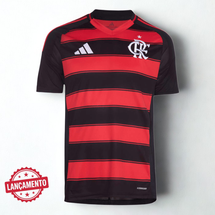 Camisa Flamengo I 2025/26 Masculina Adidas - Vermelho e Preto