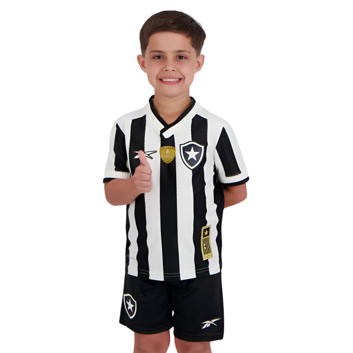 Conjunto Infantil Botafogo I 2024/25 - Branco e Preto