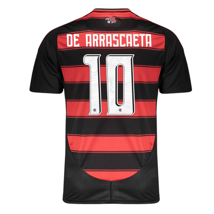 Camisa Flamengo I De Arrascaeta #10 2025/26 Masculina Adidas - Vermelho e Preto
