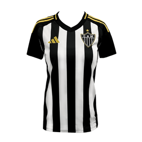 Camisa Atlético Mineiro Feminina I 2025/26 - Preta e Branca
