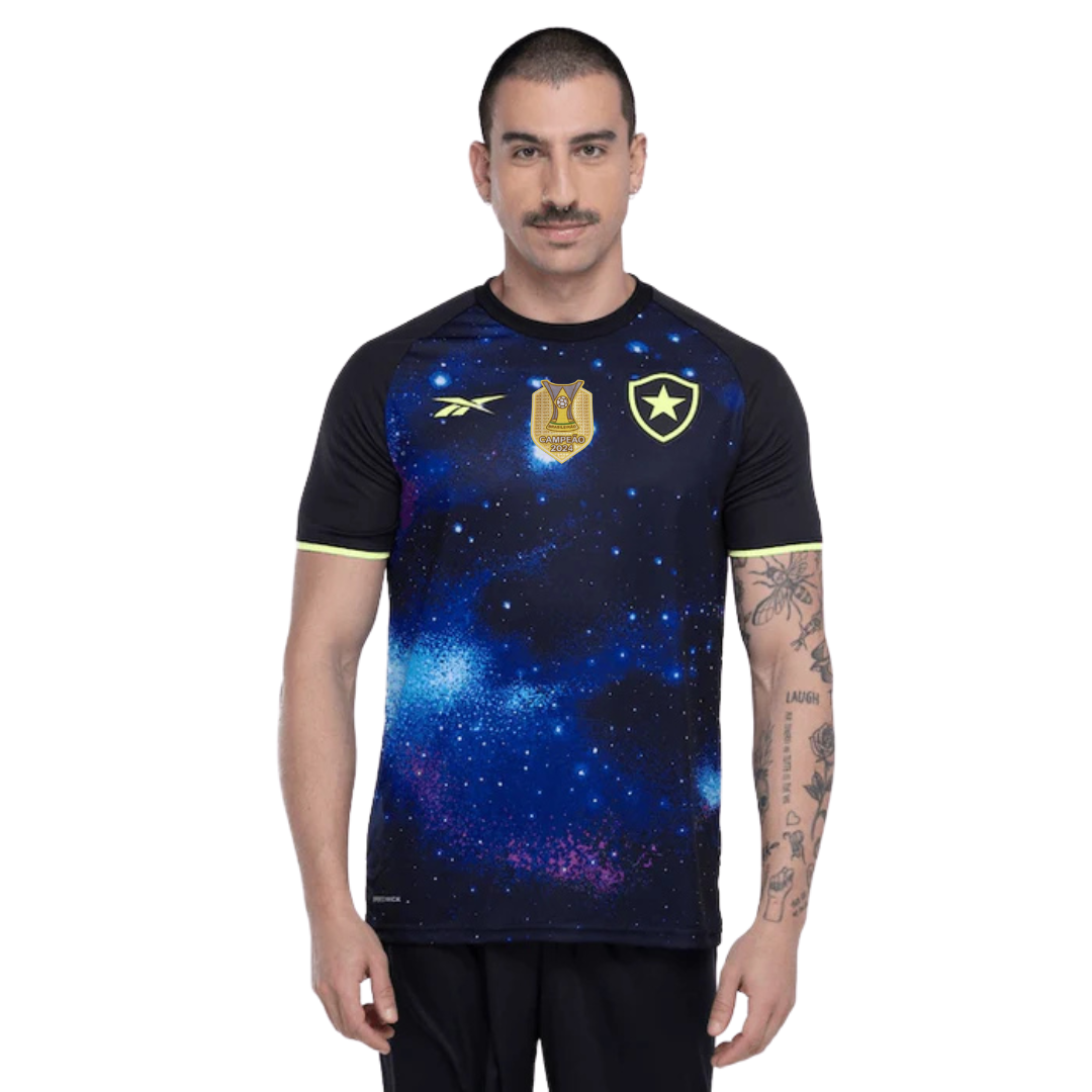 Camisa Botafogo Pré Jogo 2024/25 Masculina - Preto e Azul