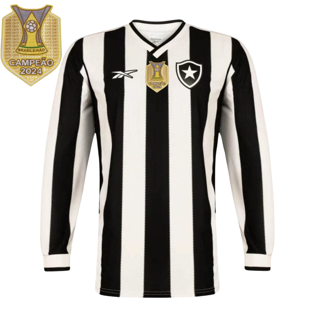 Camisa Botafogo Manga Longa I 2024/25 Masculina - Branco e Preto