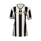 Camisa Feminina Botafogo I 2024/25 - Branco e Preto