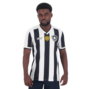 Camisa Botafogo I 2024/25 Masculina - Branco e Preto
