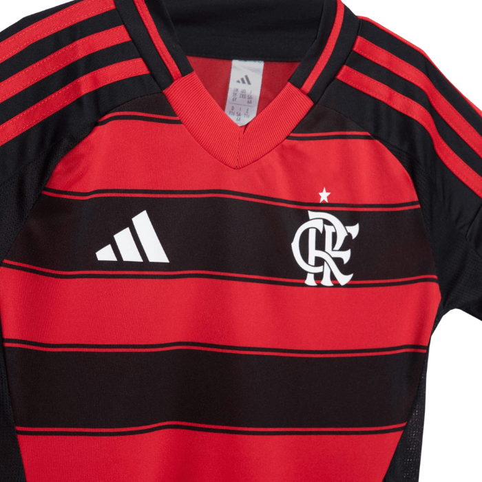 Conjunto Infantil Flamengo I 2025/26 - Vermelho e Preto