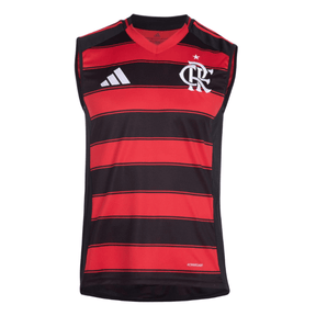 Camisa Flamengo I Regata 2025/26 Masculina Adidas - Vermelho e Preto