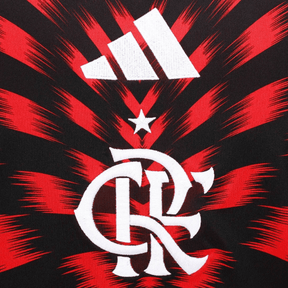 Camisa Flamengo Pré Jogo 2025/26 Masculina Adidas - Vermelho e Preto