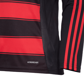 Camisa Flamengo Manga Longa 2025/26 Adidas Masculina - Vermelho e Preto