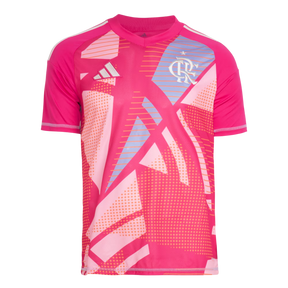 Camisa de goleiro Flamengo Com Patrocínios 2025/26 Rosa - Masculina Torcedor