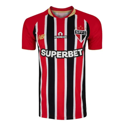 Camisa São Paulo Away 25/26 - Vermelha e Preta