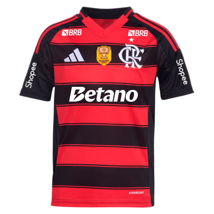Camisa Flamengo I 2025/26 Masculina Adidas - Vermelho e Preto