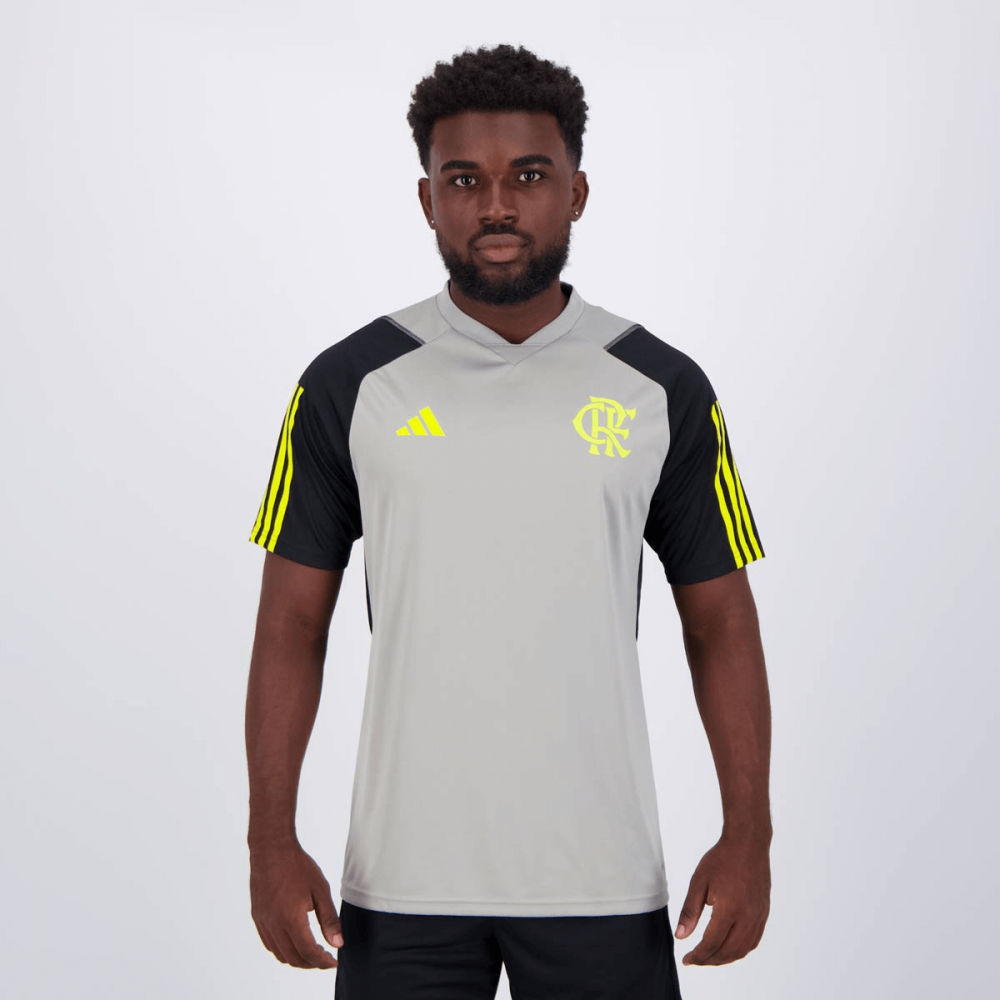 CAMISA FLAMENGO TREINO COMISSÃO 2024/25 CINZA