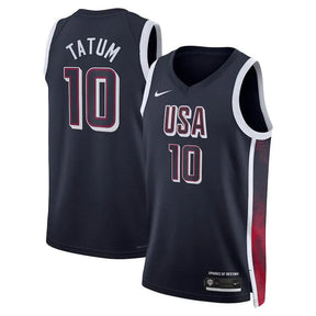 Camisa USA Basquete 2024 Nike Swingman Jersey Unisex Jason Tatum 10 Azul