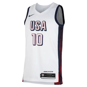 Camisa USA Basquete 2024 Nike Swingman Jersey Unisex Jason Tatum 10 Branca