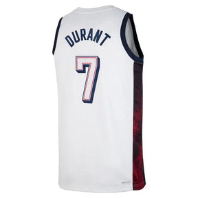 Camisa USA Basketball 2024 Nike Swingman Jersey Unisex Kevin Durant 7 Branca