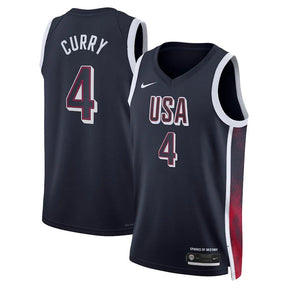 Camisa USA Basquete 2024 Nike Swingman Jersey Unisex Stephen Curry 4 Azul