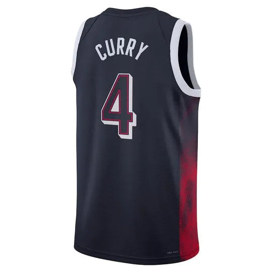 Camisa USA Basquete 2024 Nike Swingman Jersey Unisex Stephen Curry 4 Azul
