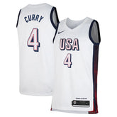 Camisa USA Basquete 2024 Nike Swingman Jersey Unisex Stephen Curry 4 Branca