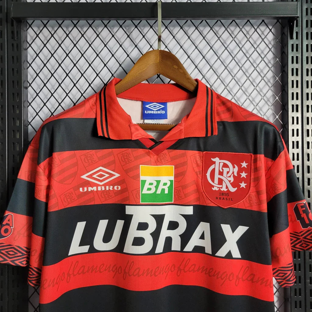 Camisa Flamengo Home 1995 Retrô - Vermelha e Preta