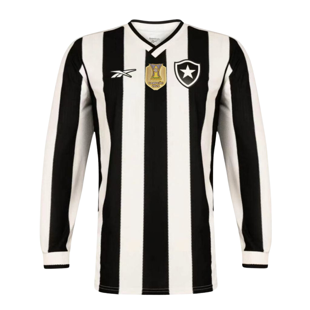 Camisa Botafogo Manga Longa I 2024/25 Masculina - Branco e Preto