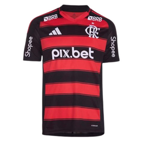 Camisa Flamengo I B. Henrique #27 2025/26 Masculina Adidas - Vermelho e Preto