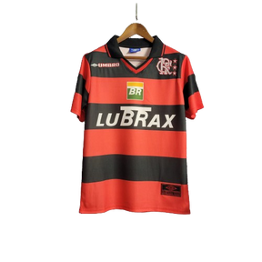 Camisa Retrô Flamengo I Home 1999/00 Masculina Vermelha e Preta