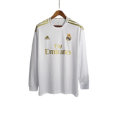 Camisa Real Madrid I Home 2019/20 Adidas Retrô Manga Longa Masculina - Branco