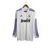 Camisa Retrô Real Madrid I Home 2010/11 Adidas Manga Longa Masculina - Branco