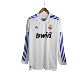 Camisa Retrô Real Madrid I Home 2010/11 Adidas Manga Longa Masculina - Branco