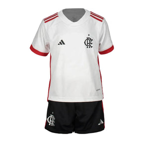 Conjunto Infantil Flamengo II 24/25 - Branco e Preto