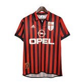 Camisa Milan Retrô 1999/2000 Vermelha e Preta - Adidas