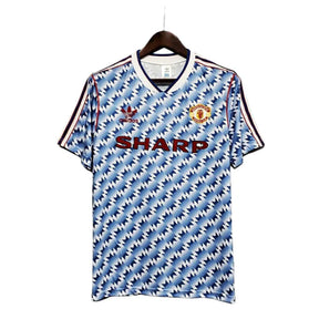 Camisa Manchester United Retrô 1990/1992 Azul e Branca - Adidas